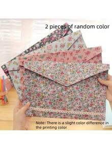 2 PCS Document Organizer - Polyester Material Printing Design | Large Capacity Office, Home, And School Document And Receipt Storage, Back To School - Multicolor - View 4