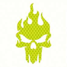 1 Stück kreativer reflektierender Totenkopf-Autosticker - Nacht-Anti-Kollisions-Reflektor - verbessert die Sichtbarkeit auf der Straße - geeignet für Autos, Fahrräder, Roller, Lkw und Motorräder - A - Übersicht 9