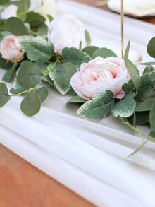 1pc/2pcs Silk Fabric Large Peony Flower Vine - Baby Pink - View 4