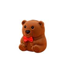 Cute Bear Cartoon Storage Box, Jewelry Packaging Box, Ring & Earring Box, Flocked Jewelry Box, Birthday Gift - Multicolor - View 6