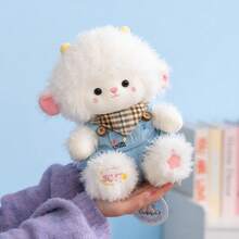 11.81inch Cute Fluffy White Sheep Wool Plush Toy - Super Soft And Skin-Friendly.Silicone Doll Full Silicone Body Plush Anime Figure Stuffed Animal Teddy Bear - Multicolor - View 11