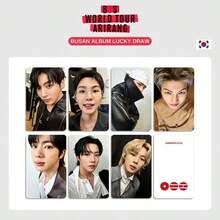 2026bt S World Tour Concert Mini Card，JK，V，特別版卡，專輯 Mini Card，K-Pop 偶像 Mini Card，人氣團體收藏 Mini Card。非常適合粉絲支持、交易收藏，可儲存 - 彩色 - 查看 9