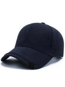 1pc Men's Baseball Cap With Logo And Side Embroidery - Navy Blue - View 1