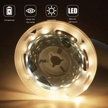 Lampu Strip LED dengan Saklar Tombol USB, Tegangan 5V, Cahaya Putih Hangat, Fleksibel, Ditenagai USB dengan Tombol Saklar Terintegrasi, Dapat Dipotong, Cocok untuk Ruang Tamu, Kamar Tidur, Dapur, Lemari, Pintu Masuk, Langit-langit, Dekorasi Kamar Tidur, Dekorasi Ruang Bermain untuk Meningkatkan Suasana - Putih - View 3