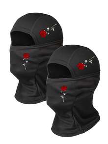 1pc Or 2pcs Unisex Printed Balaclava Hood Set, Single Hole Full Face Mask For Cycling, Suitable For Daily Wear And Outdoor Activities - Multicolor - View 8
