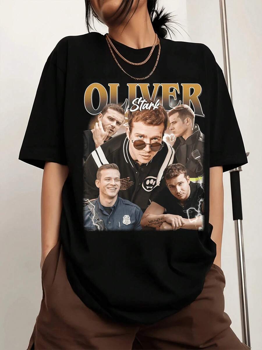 Vintage Oliver Stark Evan Buckley Poster ,Shirt Gift For Woman And Man Unisex - Negro - Ver 1