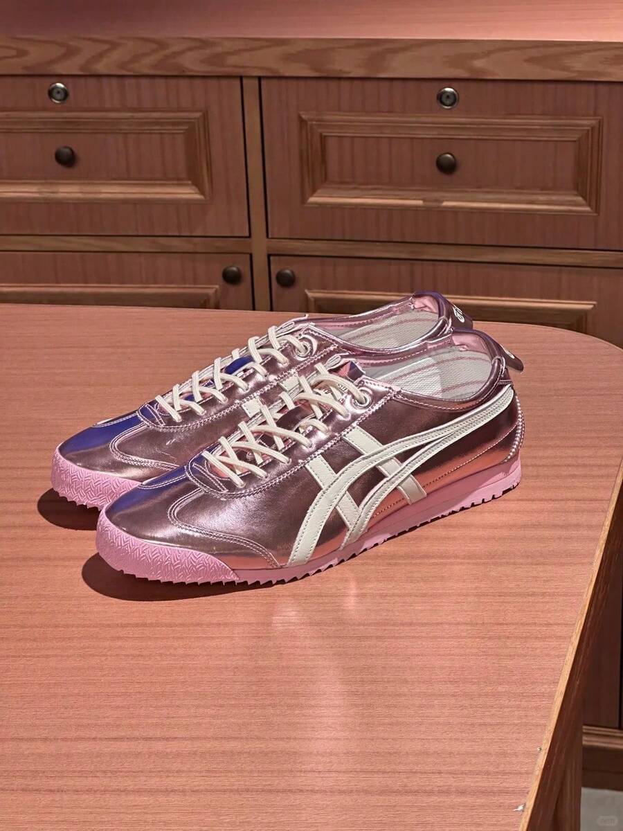 Onitsuka Tiger[SD Arch Version]Putian Pure Original Tiger Sneakers MEXICO SD VIN Casual Shoes For Women - SD鏡麵粉 - 查看 1