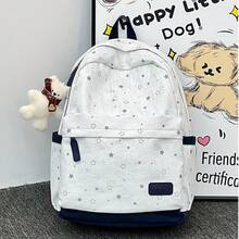 LECEY Fashion Casual Large Capacity Backpack - White - View 5