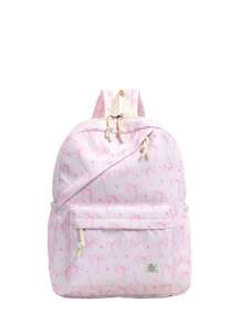 1 pezzo Zaino con motivo a fiocco per il ritorno a scuola, grande capacità, borsa scolastica per studenti con scomparto per laptop, cinghie regolabili, zaino da viaggio casual e leggero, perfetto per ragazze/adolescenti/studenti/laureati, adatto per uso quotidiano, uscite, viaggi, scuola e stagione del ritorno a scuola. - Multicolore - Visualizzare 16