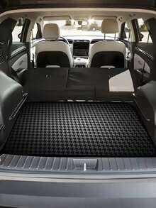 Trunk Mat - Universal, Stylish Houndstooth Pattern - Suitable For Most Cars, SUVs, And Trucks - One-Piece Interior Protection And Outdoor Mat - Durable And Stylish Vehicle Accessory, The Perfect Car Protection Product. - A - View 3