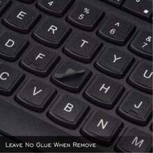 2/1pc Black Matte Reusable Paper Keyboard Stickers With White Letters, Suitable For Laptop, Computer And Desktop Keyboard - No Glue Needed, Laptop Stickers - View 4