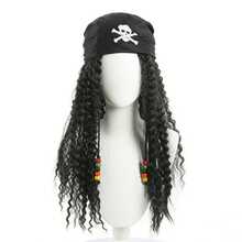 Perucas de Cosplay de Pirata Halloween Capitão, Lenços de Cabeça e Perucas, Acessórios de Fantasia de Halloween para Homens e Mulheres, Adereços de Performance de Palco - Multicolorido - Visão 9