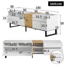 Modern,TV,Cabinet - White Wood - View 4