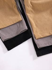 3pcs/Set Boys Casual Drawstring Elastic Waist Straight Leg Pants, Spring/Autumn - Multicolor - View 7