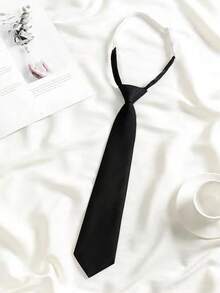 Women's Classic Solid Color Knotless Tie, JK Style Teamwork Neckwear, Girls Student Cute Bow Tie, Preppy Style Teenager Necktie - Multicolor - View 11