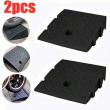 2pcs Heavy Duty Plastic Ramp Kerb Ramps Driveway Car Vehicle Threshold Ramp Curb Tool - A - View 1
