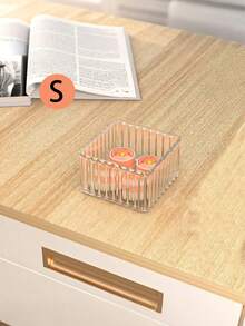 10pcs Transparent Cosmetic Drawer Storage Boxes, Clear Plastic Drawer Organizer, Cosmetic Display Rack, Sorting Storage Box, Suitable For Vanity, Desktop, Bathroom And Kitchen Storage Space - Transparent - View 9