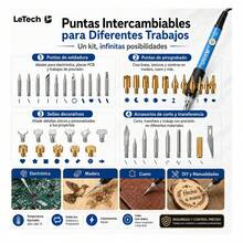 35-Piece Wood Burning Kit With Replaceable Tips, Adjustable Temperature, Fast Heating, Wood Engraving Tools - US A Type Plug(110-127V) - View 8