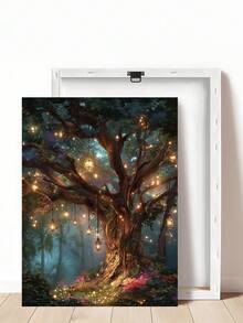1pc Enchanted Forest Wall Art, Magical Stream Canvas Print, Fairy Lantern Fantasy Decor, Ideal Gift,Suitable For Bedroom,Living Room,Office,Wall Arts,Wall Decor,Home Decor,Room Decor,Canvas Wall Art,Posters, Wall Art With Frame, Optional Frame ﻿ ﻿ - 1PCS - View 20