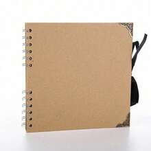 30 Sheets/Book Scrapbook, Kraft Paper Can Be Written On, Can Be Freely Collaged Notebook, Spiral Binding, Bow Design, Scrapbook Supplies, Discarded Magazine DIY Base Paper - Multicolor - View 8