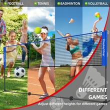 DISPLAY4TOP 3M/4M/5M Adjustable Badminton Net – Portable Tennis Net With Stand & Carry Bag, Quick Setup For Backyard, Pickleball, Volleyball & Family Sports - 3M - View 6