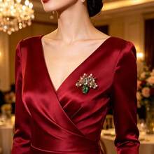 Vintage Heavy-Duty Vase Colorful Rhinestone Faux Pearl Brooch, Luxury Money Tree Bouquet Pin, Suitable For Women's Daily Casual Blazer Accessory, Backpack, Hat, Evening Dress Decoration Pin, Unique Banquet Party Jewelry Gift - Vase - View 7