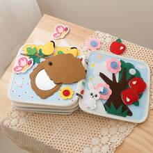 Rabbit Montessori Early Learning Book, Interactive, Tear-Resistant, Educational Soothing Felt Cloth Book - Multicolor - View 6