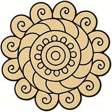 OBOVAY 23pcs/22pcs/1pc Creative Graffiti Wood Painting Craft Set Bohemian Pattern Suitable For Daily Home Decoration Festival Pendants, Hanging Decorations, Coasters, Holiday Gifts, Etc It Is Also The Most Suitable Gift For Diy Enthusiasts And Beginners - Multicolor - View 10