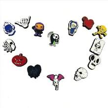 20PCS/10PCS/3PCS/1PC- Halloween PVC Shoe Decorations, Gothic-Style Skeleton And Ghost Designs,DIY Accessories,Women's Shoe Decorations/Sandal Decorations/Beach Shoe Ornaments.Halloween Party Giveaways.Halloween/Summer Break.Back-To-School - View 6