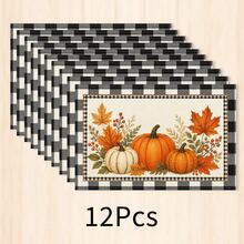 1pc Pumpkin Pattern Placemat, Breakfast Mat, Coffee Mat, Coaster, Bowl & Plate Mat, Home Kitchen Decor Accessory, Easy To Clean, Suitable For Home, Restaurant, Restaurant Decor, Holiday Gift, Gift For Friends, Multi-Piece Set - Multicolor - View 9