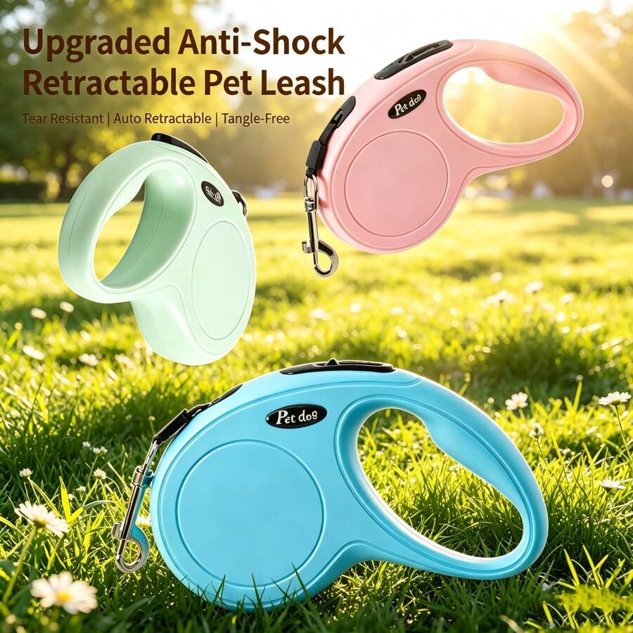 Automatic Retractable Dog Leash, Non-Slip Handle, 360° Anti-Winding Lock, Bite-Resistant And Pull-Resistant, Specially Designed For Outdoor Walking Of Small And Medium-Sized Dogs