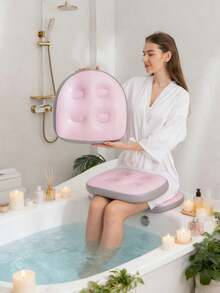 Inflatable Backrest And Bath Cushion – Inflatable Booster Seat And Back Support Cushion With Suction Cups; Suitable For Spas And Hot Tubs (PVC Material, For Adults) - Multicolor - View 6