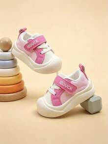 Children's Wide Toe Thin Sole Sports Shoes, Canvas Shoes With Wide Toe Cap, Hook And Loop Closure, Soft And Lightweight Walking Shoes - View 4