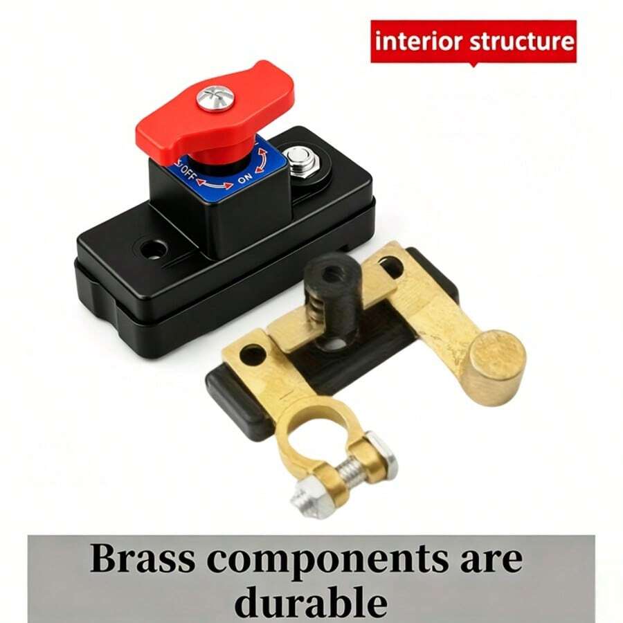 Heavy Duty Car Battery Disconnect Switch, Manual Battery Disconnect Switch, 12V-24V Battery Isolator Disconnect Switch, Suitable For Cars, Trucks, Boats, RVs, ATVs And TV Vehicles, Car Battery Disconnect, Car Battery Isolator, Dual Battery Kit, Dual Battery Isolator, Vehicle Power Control