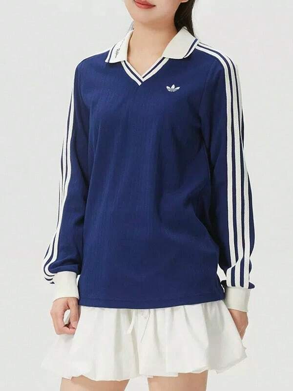 Adidas Clover Women's New Sporty Casual Long-Sleeved Polo Shirt