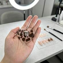 1套整合金屬底座可攜式穿戴假指甲展示架，可重複使用磁吸式壓克力美甲練習展示架，壓克力彩繪假指甲練習架，美甲工具 - 彩色 - 查看 14