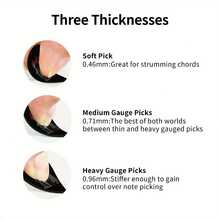 6pcs Premium Guitar Picks Set - 3 Thicknesses (0.46mm, 0.71mm, 0.96mm), Suitable For Acoustic Guitar, Electric Guitar And Ukulele - Durable Heart-Shaped Design, Smooth Edges, Vibrant Mixed Colors - Ideal Gift For Musicians (Birthday/Christmas/Anniversary) Guitar Accessories - Multicolor - View 5