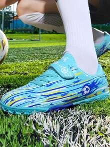 Kids' Football/Soccer Shoes, Boys Girls Students Outdoor Turf & Artificial Grass Cleats, Training Sports Sneakers - Baby Blue - View 8