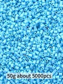 5000顆迷你熔珠 2.6mm 微型熔珠 DIY 燙貼珠 Perler 珠 Fusion 珠 燙貼珠玩偶，適用於珠寶製作、像素藝術燙貼耳環、手工玩偶吊飾、裝飾飾品 - 多色 - 查看 15