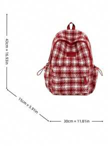 LECEY Mochila casual versátil de gran capacidad - Rojo - Ver 9