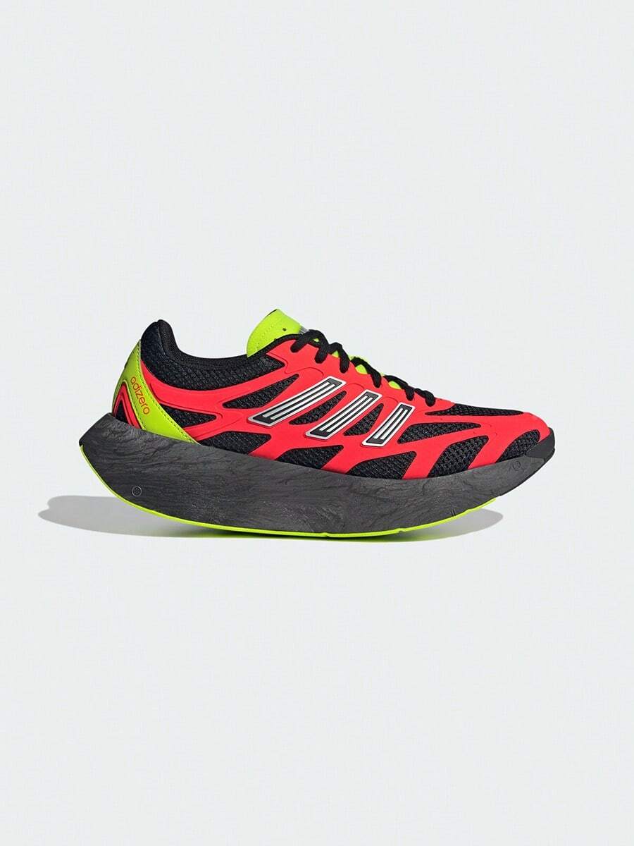 Adidas Spring/Summer Mesh Running Shoes Unisex Couple Thick Sole Running Sports Casual Shoes JH5692 - Carbon Black/No. 1 Black/red Fluorescent - View 1
