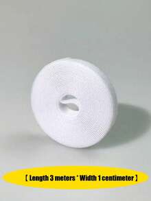1 Rollo de Bridas de Gancho y Bucle Reutilizables para Modelado de Enredaderas/Gestión de Cables, Múltiples Tamaños Disponibles, Fuertes y Duraderos, Amarre Universal para Oficina Hogar / Jardinería, Reutilizable, Ordenado y Organizado, Regreso a la Escuela, Suministros de Oficina - Blanco - Ver 11