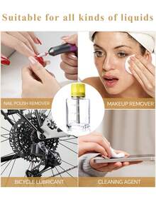 180ML Refillable Glass Pump Bottle With Stainless Steel Pump Head, Leak-Proof Liquid Dispenser, Suitable For Nail Polish Remover, Alcohol And Other Liquids, Essential Nail Care Supplies For Nail Salon And Home DIY - Multicolor - View 8