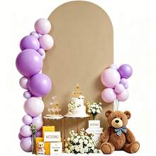 Khaki Arch Backdrop, 5ft, 6ft, 6.6ft, 7.2ft Wedding Arch Cover 2 Panels Spandex Fabric Arch Backdrop Dome Arch Backdrop Fabric Suitable For Birthday Party Wedding Arch Frame Decoration (Arch Frame Not Included, Fabric Backdrop Only) - Khaki - View 8
