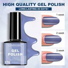 LIMEGIRL All Season Gel Nail Polish Set – 6 Colors Gel Polish With Top Base Coat Soak Off UV LED Fall Winter Manicure Gift For Women (Set F) - Multicolor - View 3