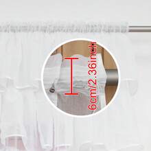FLYINGCURTAINS 1pc French Elegant Ruffle Sheer Curtain, Nordic Luxury Solid Color Translucent Lightweight Soft Ruffle Window Curtain, Suitable For Living Room, Bedroom, Party, Holiday Home Decor,Outdoor/Indoor - Multicolor - View 10