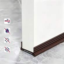 1 pieza Tira de sellado de puerta de PVC de 93cm/5.5cm, tira de sellado de ventana flexible autoadhesiva a prueba de colisiones y a prueba de sonido - A - Ver 3