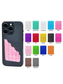 Double-Sided Suction Cup Phone Holder, Silicone Non-Slip Washable Phone Bracket Sticker - Multicolor - View 3