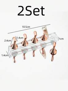 2pcs/Set (10pcs Total) - Nail Tray, Nail Art Stand Set (Base Only), Press-On Nail Art Stand, Nail Practice Hand Tray, Pre-Coated Nail Art Stand, Nail Art Display Rack, Home Nail Salon Beginner Set (Silver) Nail Box, Nail Tech Supplies, Nail Tools, Nail Supplies, Nail Stand - Multicolor - View 9