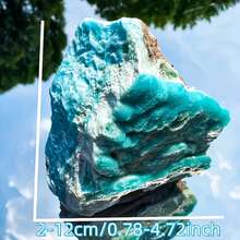 1件隨機波希米亞風各向異性礦石|鮮豔藍色水晶,適用於冥想、家居裝飾與珠寶製作|不對稱形狀,靈性探索者的冥想配件|聖誕節、復活節、感恩節理想禮物 - 淺藍色 - 查看 6